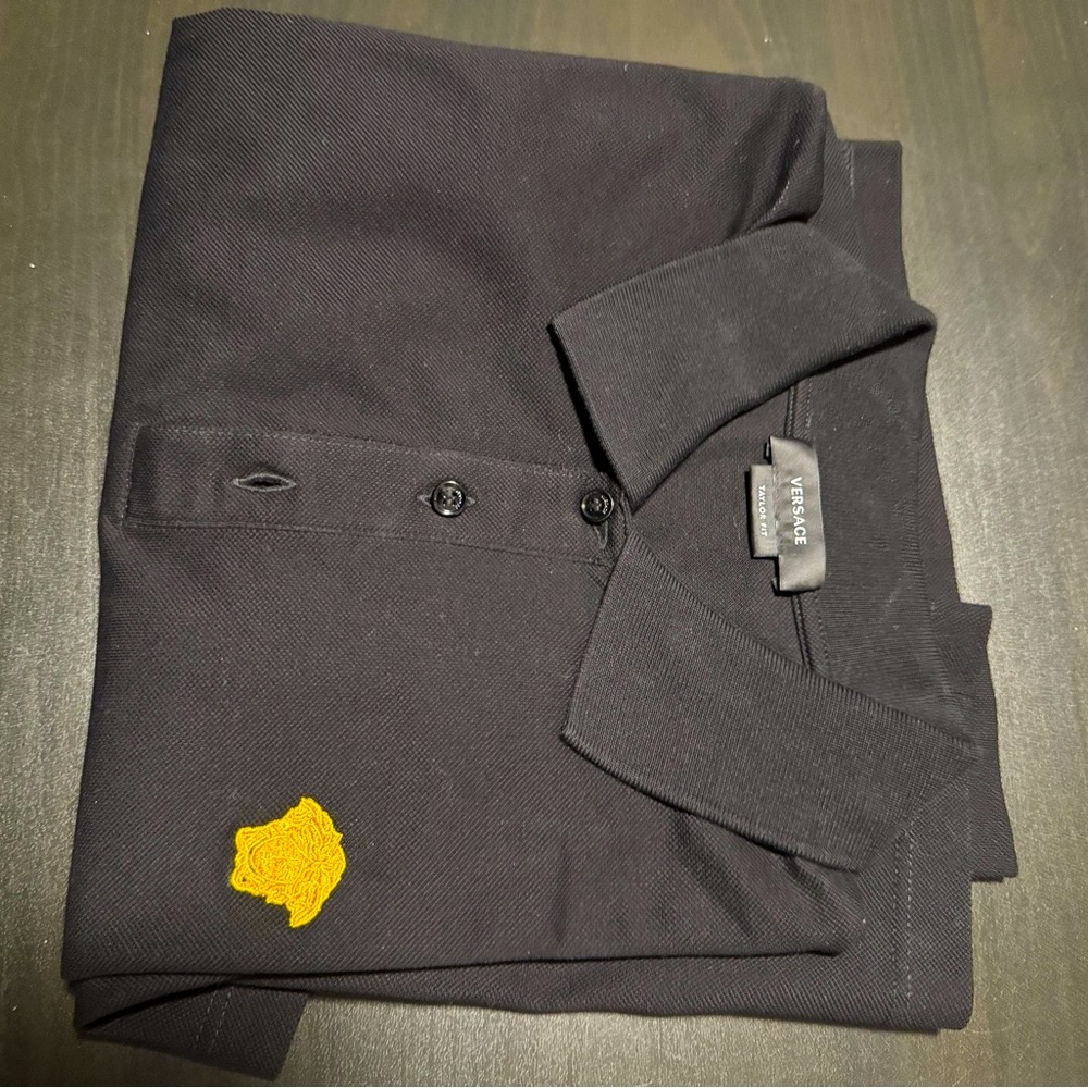 Versace Black Garment with Iconic Medusa Label